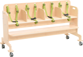 Hoogzit ergonomische bank (verrijdbaar) 4 zitjes