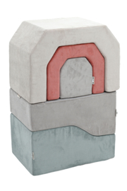 Set van 5 corduroy foam blokken/speelkussens