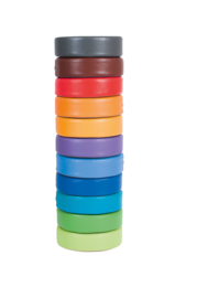 Set van 12 dikke ronde zitkussens (in 2 kleurencombinaties)