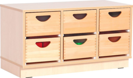 Kinderopvang kast met 6 lades