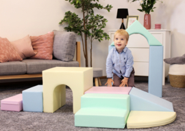 IGLU soft play set van 10 medium foam blokken/speelkussens (in 4 kleurencombinaties)