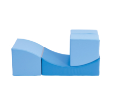 Ligbank (set van 3 foam delen) in 3 kleurencombinaties