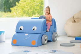 Speelauto (van foam blokken/speelkussens)