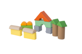 Foam Blokken Set van 11 of 15 kleine zachte speelelementen