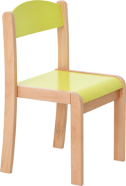 Schoolmeubilair/meubels: Stoelen hout (in 4 maten en 11 kleuren)