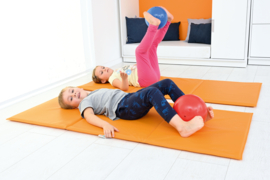 Sportmat/Gymmat/Speelmat opvouwbaar Groen of Oranje (155 x 62 x 2 cm)