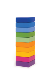 Set van 10 vierkante dikke zitkussens (pastel of felle kleuren) met trolley