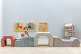 Set van 5 corduroy foam blokken/speelkussens