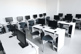 Schoolmeubilair/meubels: Stoelen kunststof/metaal "premium" (in 6 maten en 4 kleuren)