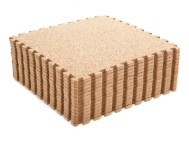 Vloertegels kurk (30 x 30 of 60 x 60 x 0,9 cm)