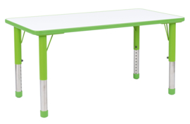 Kinderopvang tafels kunststof RECHTHOEK (115 x 60 cm) in 5 kleuren
