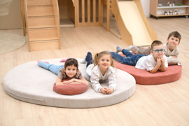 Set van 2 ovalen speelkleden "corduroy" in 3 kleurencombinaties