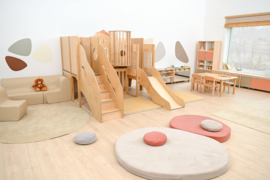 Set van 2 ovalen speelkleden "corduroy" in 3 kleurencombinaties