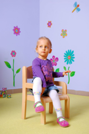 Kinderopvang stoelen met armleuning (3 maten in natuur/beuken)