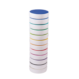 Set van 12 dikke ronde zitkussens (multikleuren)