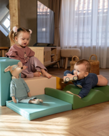 Set van 7 medium foam blokken/speelkussens (in 4 kleurencombinaties)