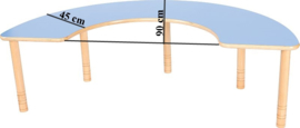 Kinderopvang tafels hout met HPL-blad (in 9 vormen en 5 kleuren)