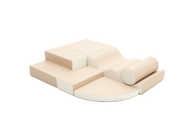 Set van 6 medium foam blokken/speelkussens: in 5 kleuren(combinaties)