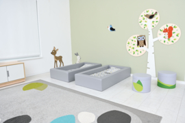 Kinderopvang peuterbedje (van foam) inclusief matras (in 8 kleuren)