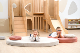 Set van 2 ovalen speelkleden "corduroy" in 3 kleurencombinaties