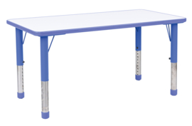 Kinderopvang tafels kunststof RECHTHOEK (115 x 60 cm) in 5 kleuren