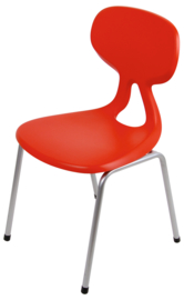 Schoolmeubilair/meubels: Stoelen kunststof/metaal (in 6 maten en 4 kleuren)