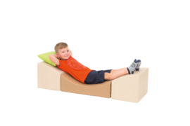 Ligbank (set van 3 foam delen) in 3 kleurencombinaties