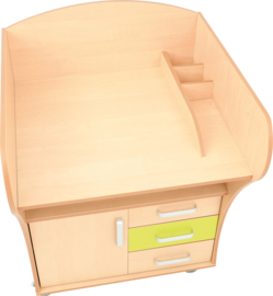 Aankleedmeubel / commode kinderopvang (verrijdbaar/met wieltjes)