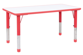 Kinderopvang tafels kunststof RECHTHOEK (115 x 60 cm) in 5 kleuren
