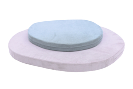 Set van 2 ovalen speelkleden "corduroy" in 3 kleurencombinaties