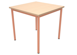 Schoolmeubilair/meubels: tafel met 4 stoelen (BSO/school) in 4 pastelkleuren