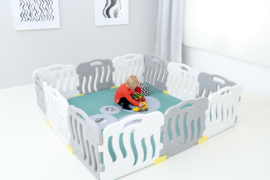 Kunststof grondbox/playpen 7,84 meter (59 cm) Grijs/Wit