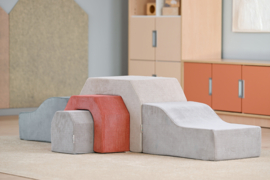 Set van 5 corduroy foam blokken/speelkussens