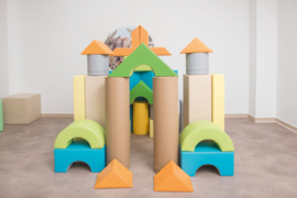 Set (medium) foam blokken/speelkussens (13, 18 of 33 blokken)