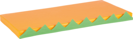SALE! Speelmat oranje (met groene rand) 133 x 50 x 5 cm