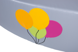 Ballenbak / Ballenbad "Hoek MEDIUM" WIT of MULTIKLEUREN 160 x 160 x 40 cm