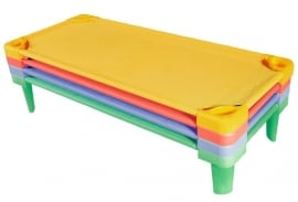 Stretcher trolley (voor kinderopvang bedden/stretchers) wit of geel
