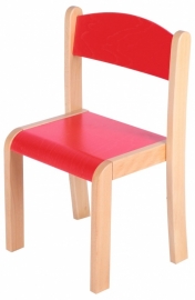 Kinderopvang stoelen hout (in 4 maten en 11 kleuren)