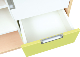 Aankleedmeubel / commode kinderopvang "klein" WIT of NATUUR