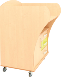 Aankleedmeubel / commode kinderopvang (verrijdbaar/met wieltjes)