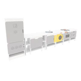 Speelkeuken "professioneel" NATUUR of WIT in 4 kleuren(combinaties)