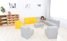 Hoekzitje (in 3 hoogtes en 7 kleuren)