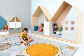 Set van 2 relax huisjes (NATUUR of WIT)