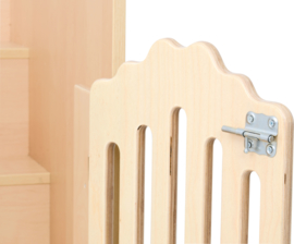 Aankleedmeubel / verschoontafel kinderopvang "compact"  (met aankleedkussen en trap)