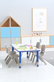 Kinderopvang tafels kunststof RECHTHOEK (115 x 60 cm) in 5 kleuren