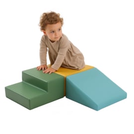 Set van 3 kleine foam blokken/speelkussens (in 2 kleurencombinaties)