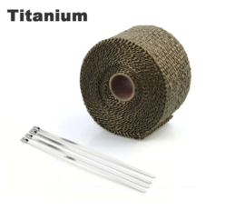 Uitlaat wrap titanium 10 x 2,5 cm (L x B)