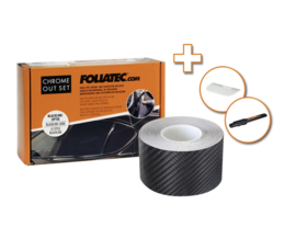 Foliatec 'Chrome Out' set Carbon glanzend