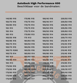 AutoSock High Performance 600