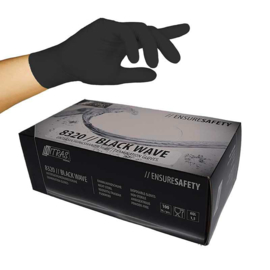 Nitrile black wave handschoenen 100 stuks L